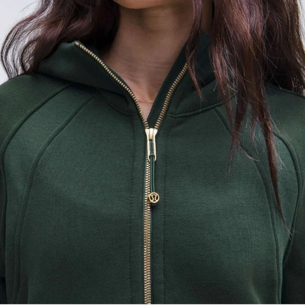 Like New lululemon Scuba Oversized Half-Zip Hoodie, Legacy Green/Gold, Size M/L - Picture 3 of 7
